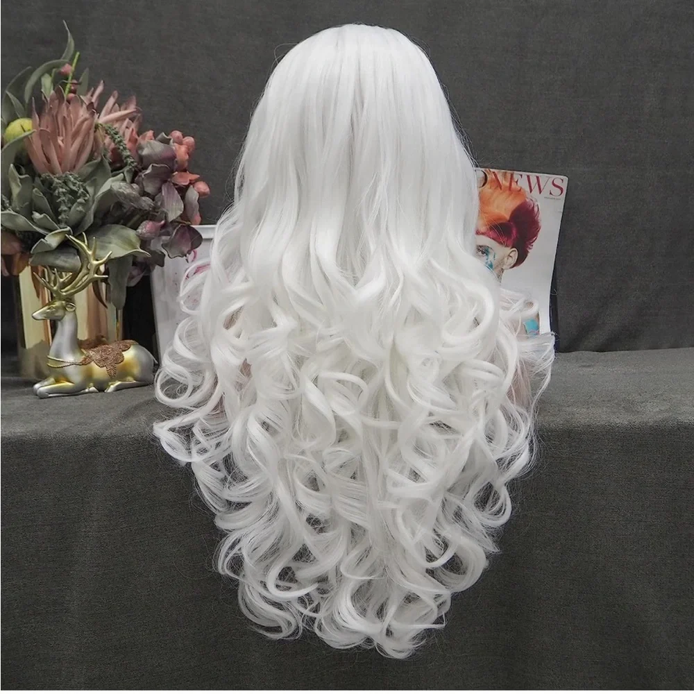 24” WHITE BODY WAVY  LACE FRONT WIG *NEW*